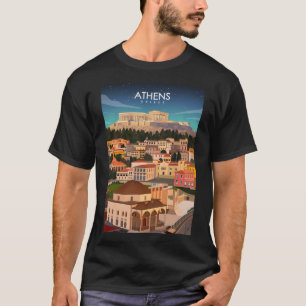 Camiseta Grécia de Atenas à Noite