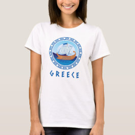 Camiseta Grécia de navio grego Design
