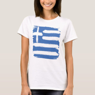 Camiseta Grécia de Sinalizador de Grunge Grega