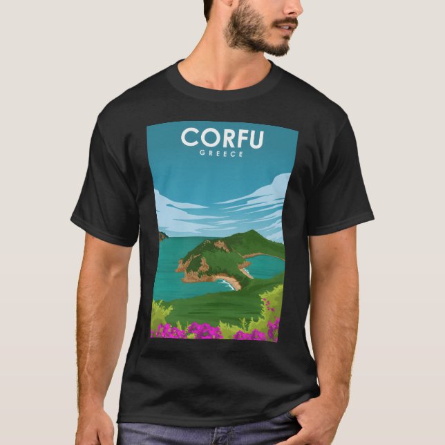 Camiseta Grécia  do dia - Poster de viagens cênico (Frente)