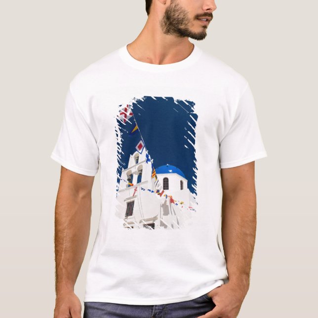 Camiseta Grécia e Ilha Grega de Santorini cidade de Oia 4 (Frente)