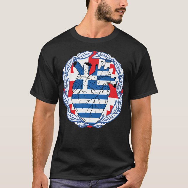 Camiseta Grécia Grega da Independência da Geórgia (Frente)