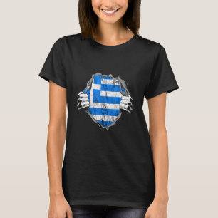 Camiseta Grécia Orgulho Grego Histórico Da Bandeira De Gréc