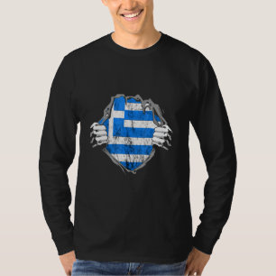 Camiseta Grécia Orgulho Grego Histórico Da Bandeira De Gréc