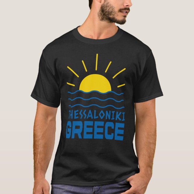 Camiseta Grécia Salónica - Sol e Mar Negro (Frente)