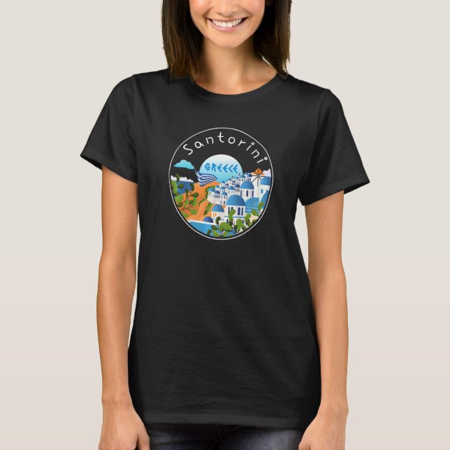 Camiseta Grécia Santorini Souvenir 3 (Frente)