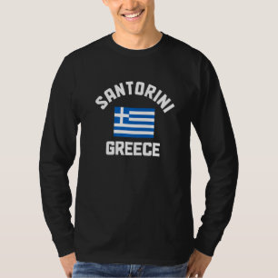 Camiseta Grécia Santorini Vacinação do Orgulho de Bandeira