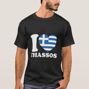 Camiseta Grécia Sinalizador Thassos Viagem Thassos Mapa Que