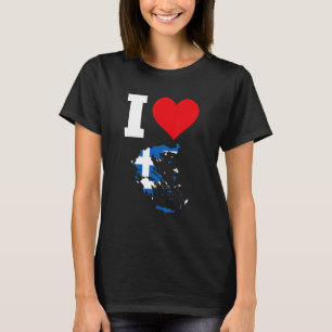 Camiseta Grécia Sinalizadores Grécia I Love Grécia