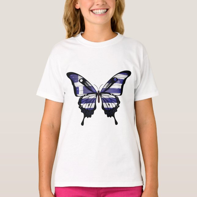 Camiseta Grécia Swallowtail Butterfly Sticker (Frente)
