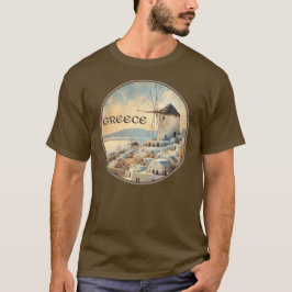 Camiseta Grécia Windmills de Mykonos