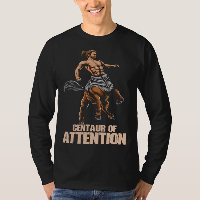 Camiseta Greek Mythology Minotaur I Centaur of Attention (Frente)