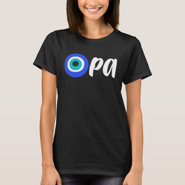 Camiseta Greek Pride OPA Evil Eye Hellas Greece Evil Eye Ma (Frente)