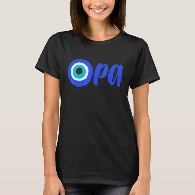 Camiseta Greek Pride OPA Evil Eye Hellas Greece Evil Eye Ma (Frente)