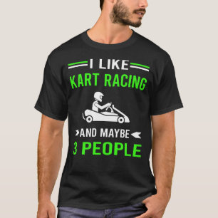 Camiseta Green 3 Pessoas Kart Racing Karts