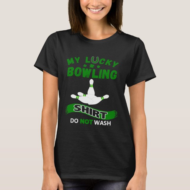 Camiseta Green Art Graphics My Lucky Bowlin St Patricks Day (Frente)