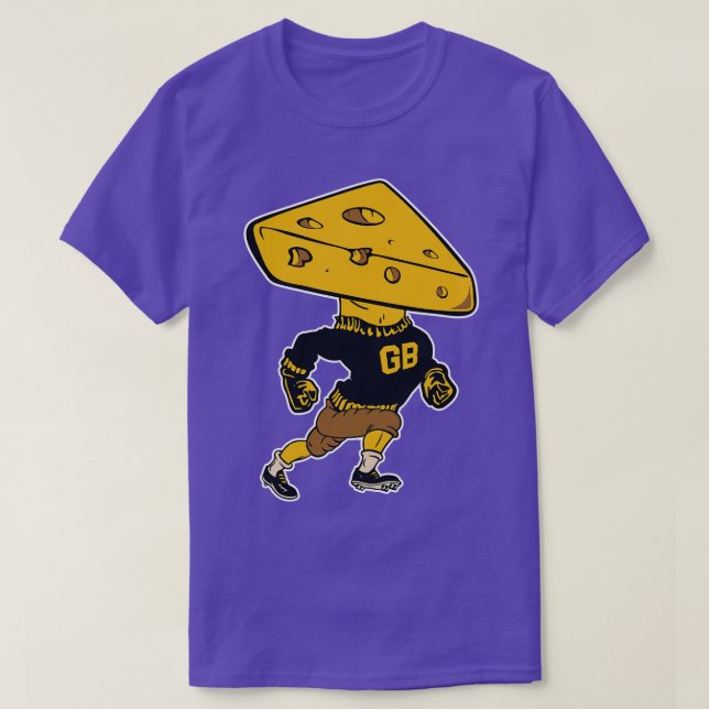 Camiseta Green Bay Mascot Cheese Man (Frente do Design)