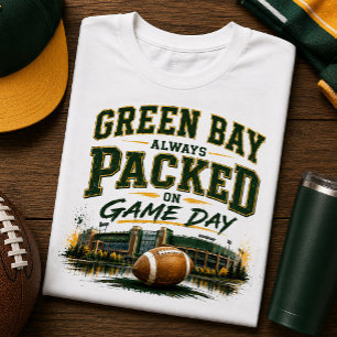Camiseta Green Bay Sempre Lotado no Dia do Jogo de Futebol