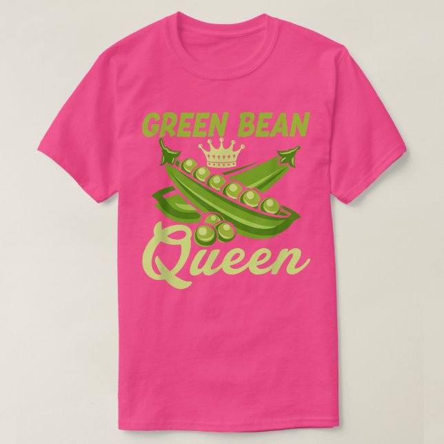 Camiseta Green Bean Queen Funny Veganismo Veggie (Frente do Design)