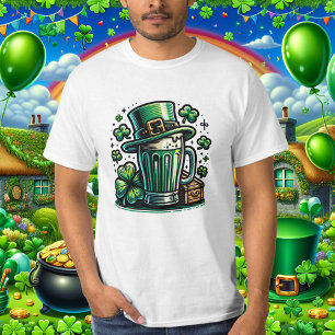 Camiseta Green Beer e Leprechaun Hat