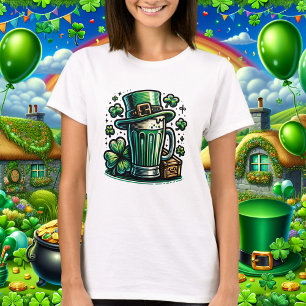Camiseta Green Beer e Leprechaun Hat