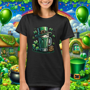 Camiseta Green Beer e Leprechaun Hat