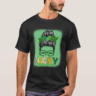 Camiseta Green Bleached Uma avó sortuda Clover Rua Irlandes