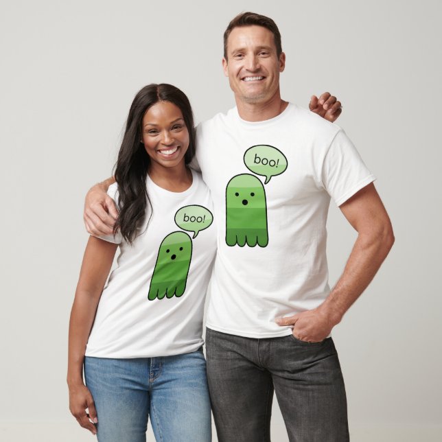 Camiseta Green Boo Ghost Halloween (Unissex)