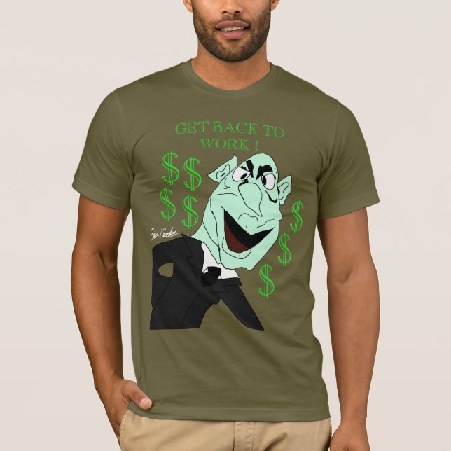 Camiseta Green business executive puppet (Frente)