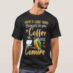 Camiseta Green Cheek Conure Bom Café E Conure Papagaio