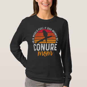 Camiseta Green Cheek Conure Mãe Retro Vintage Parrot Bird S