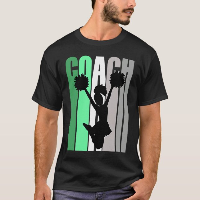 Camiseta Green Coach Of Cheerleading Cheerleader Coach Teac (Frente)
