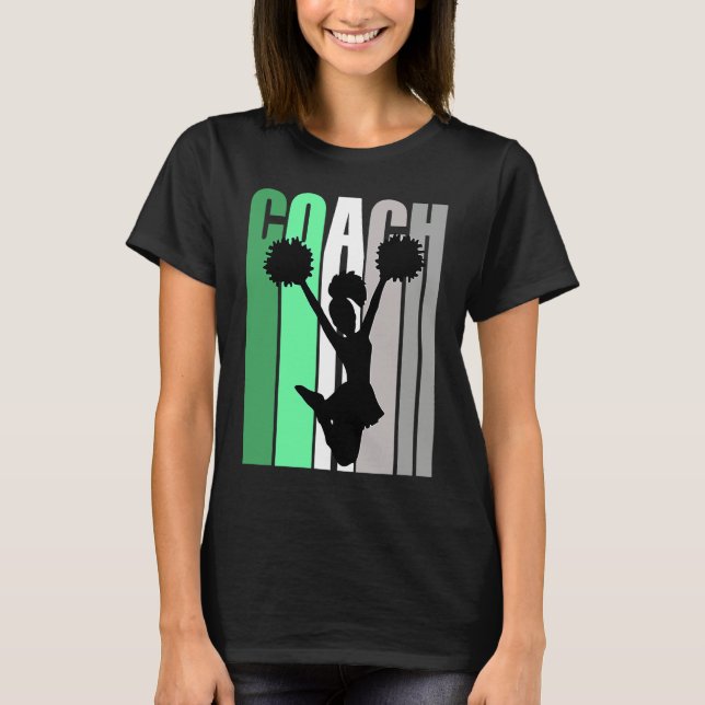 Camiseta Green Coach Of Cheerleading Cheerleader Coach Teac (Frente)