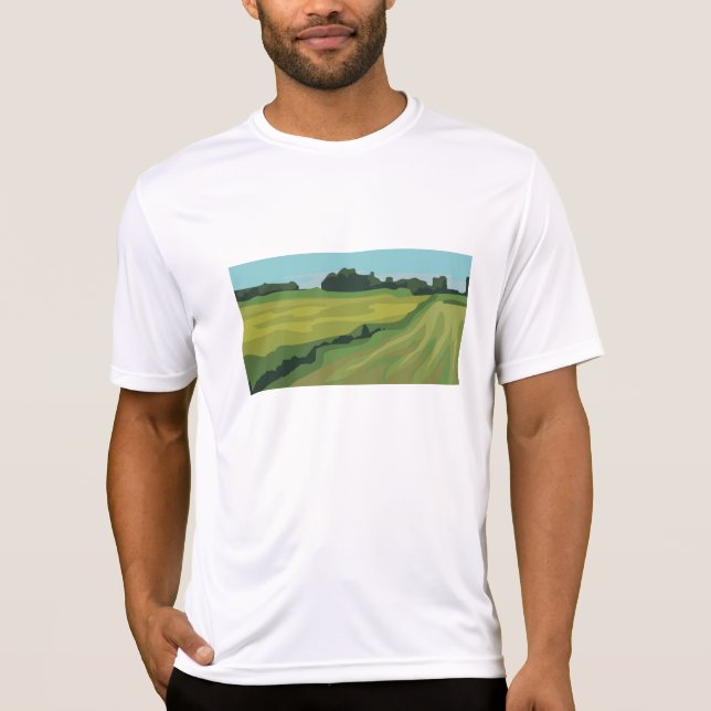 Camiseta Green Countryside Landscape (Frente)