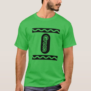 Camiseta Green-Crayon Halloween Figurume Casal Amigo Group