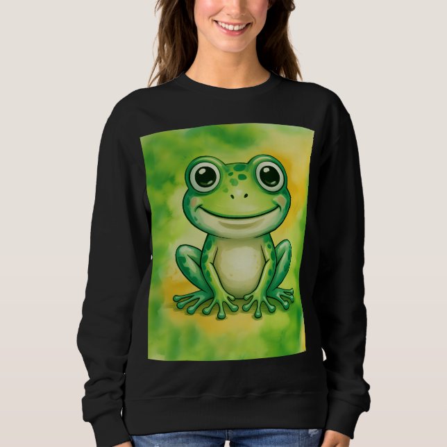 Camiseta Green cute frog (Frente)