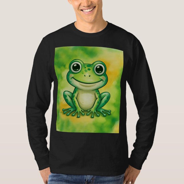 Camiseta Green cute frog (Frente)