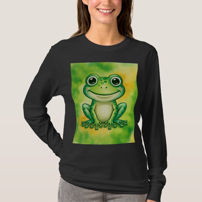 Camiseta Green cute frog (Frente)