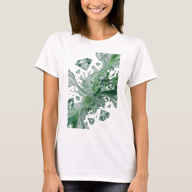 Camiseta GREEN DIAMONDS Verde Atraente (Frente)