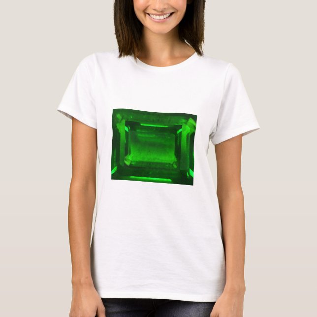 Camiseta Green Emerald Gemstone (Frente)