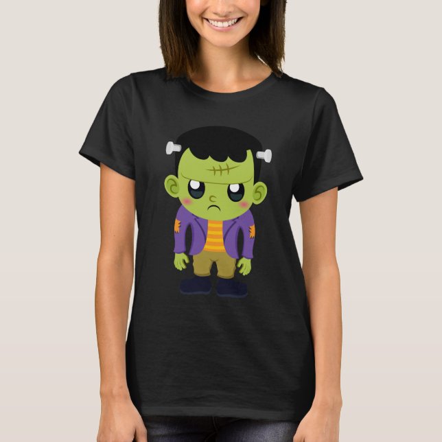 Camiseta Green Frankenstein Monster Halloween (Frente)