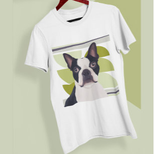 Camiseta Green Geométrico Boston Terrier Dog