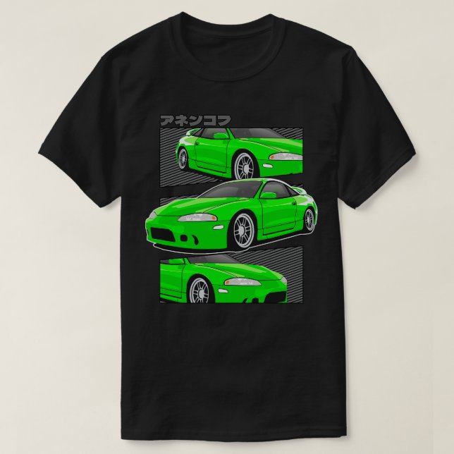 Camiseta Green Mitsubishi Eclipse 2g (Frente do Design)
