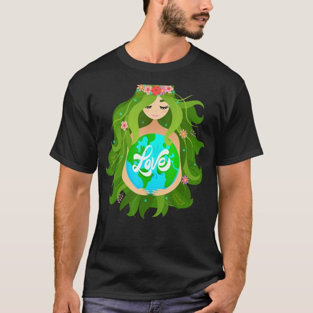 Camiseta Green Mother Earth Day Gaia Save Our Planet Women  (Frente)