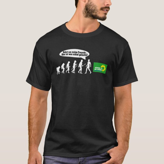 Camiseta Green No Danke Statement Evolution Anti Green Prot (Frente)