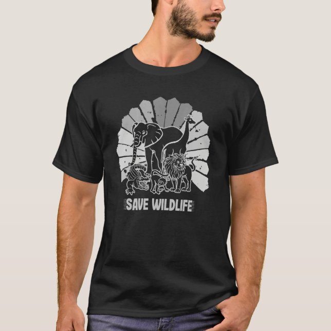 Camiseta Green Planet Save Wildlife Conservation Environmen (Frente)