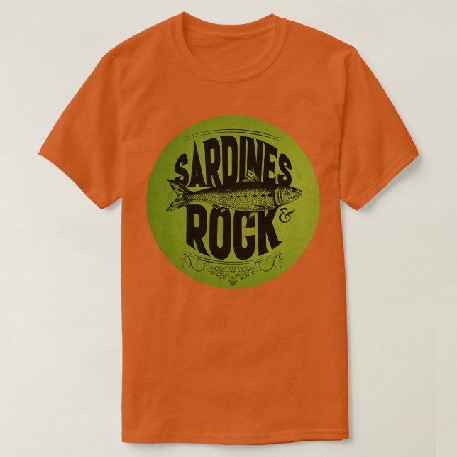 Camiseta Green Sardines Rock (Frente do Design)