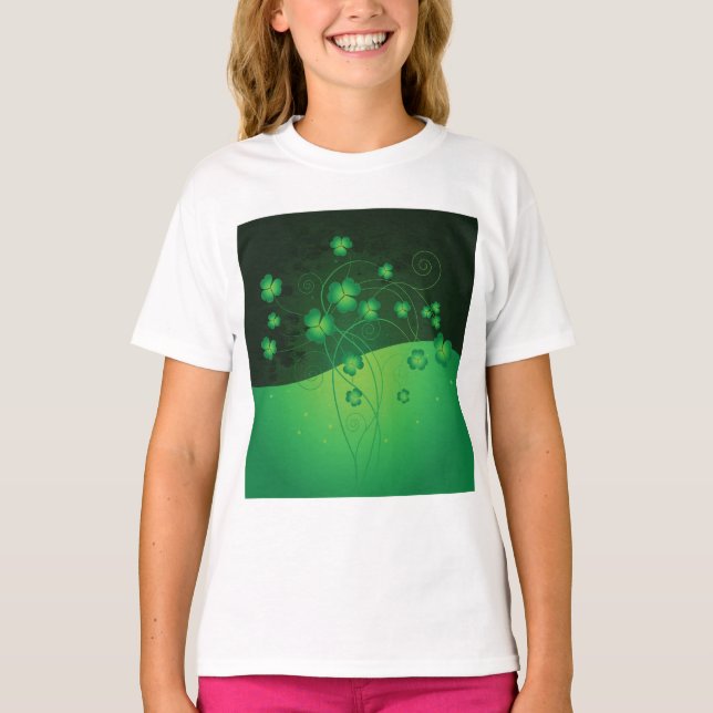Camiseta Green Shamrock Clover St Patrick’s Day Luck (Frente)