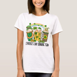 Camiseta Green Shamrock Irish Dia de São Patrício Drink Tea