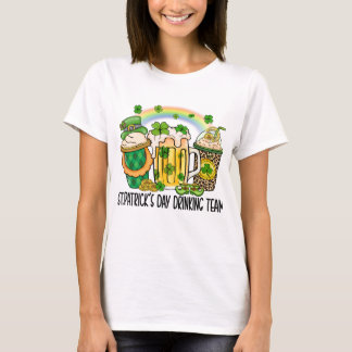 Camiseta Green Shamrock Irish Dia de São Patrício Drink Tea